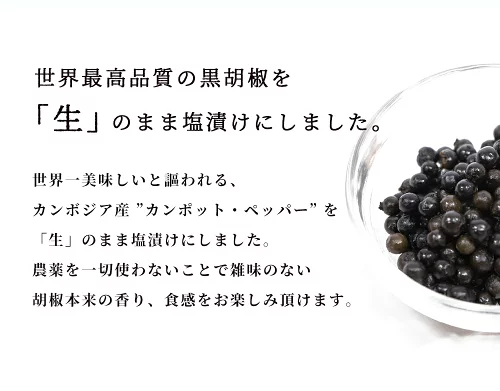 オーガニック 生胡椒 塩漬け 25g 【有機JAS認証取得】黒こしょう 黒コショウ 黒 胡椒 塩漬け お得 カンポットペッパー 人気 オーガニック 無添加 黒 胡椒 香辛料 調味料 料理 おすすめ スパイス 無農薬 有機農業 生こしょう 粒生 こしょう 大人気 塩漬け粒生 どんな料理にも簡単のせるだけ フレッシュな生胡椒 パウチ ジッパー付 小分けカンボジア カンボジア王国