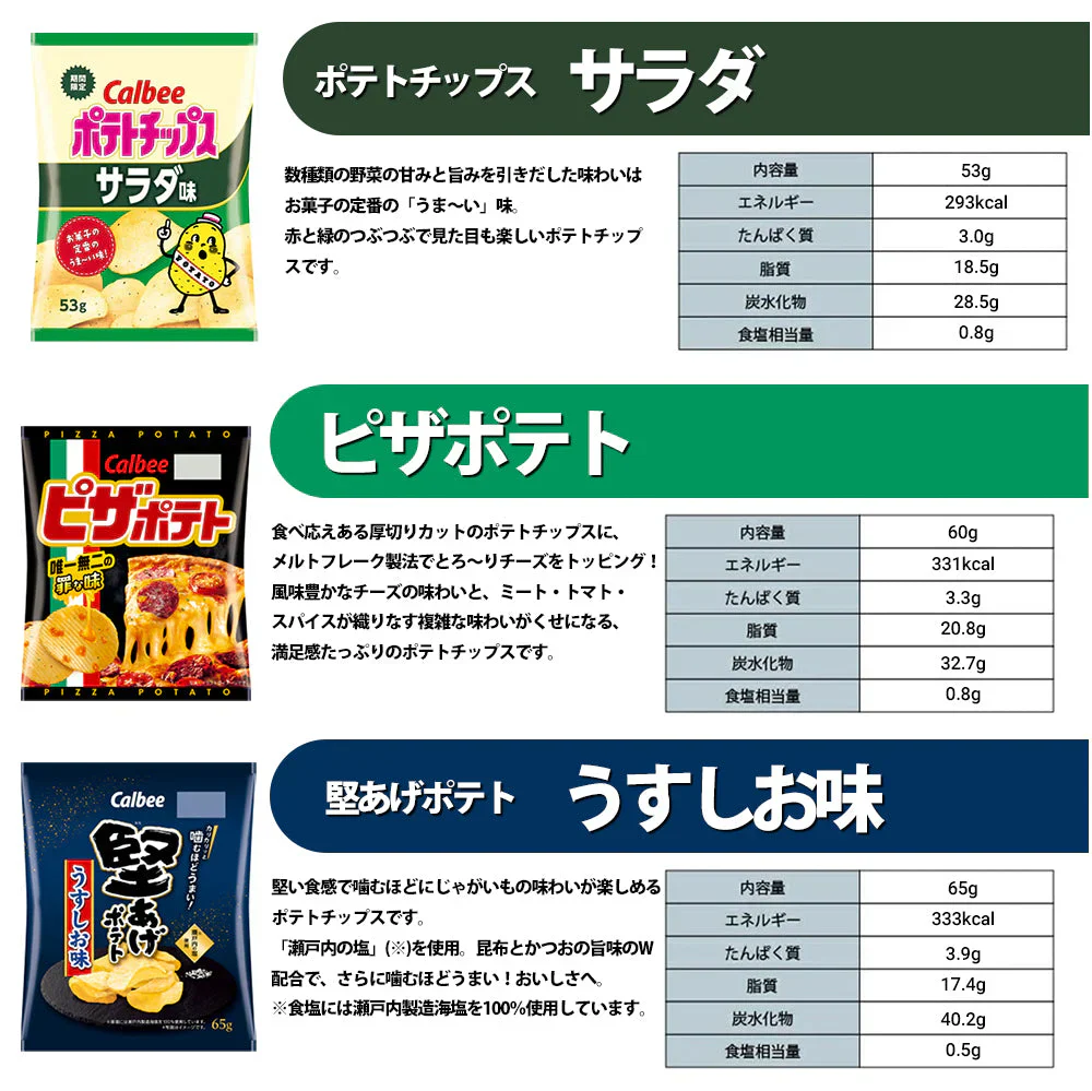 【 送料無料 】 カルビー スナック菓子 12種 ×各1個 食べ比べ 詰め合わせ アソート セット まとめ買い