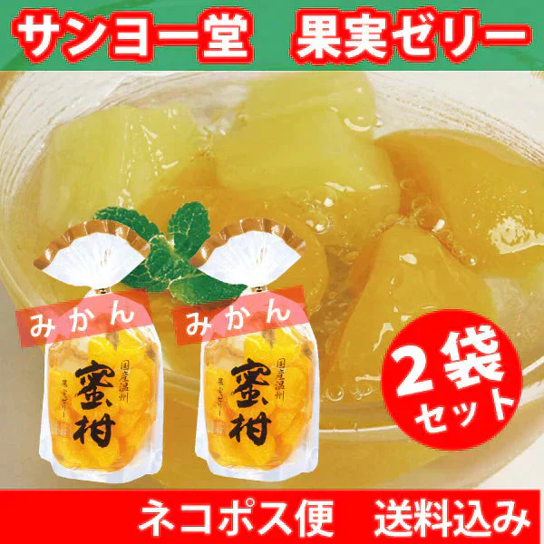 サンヨー堂 果実ゼリー ２袋セット☆みかん400g×2袋☆ネコポス便　送料込