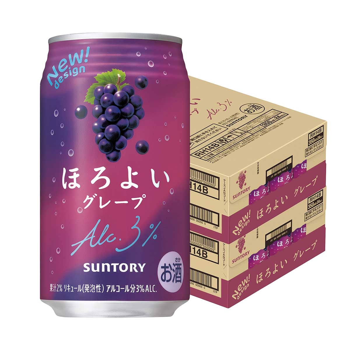 【送料無料】サントリー ほろよい グレープ 350ml×2ケース/48本