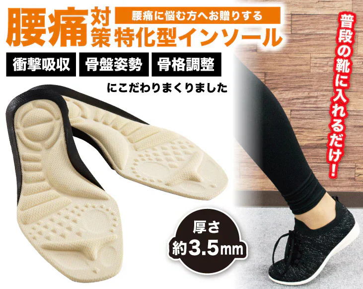 【お得2個セット】腰らくインソール・Lサイズ【 シューフィッター × 整体師が共同開発！腰痛対策特化型インソール 中敷き 衝撃吸収 O脚 内側傾斜 腰痛改善 骨盤 立ち仕事 疲れにくい】中敷き 腰痛 骨盤 姿勢 衝撃吸収 腰らくインソール 骨格補正 衝撃吸収 アーチ アーチサポート 高反発 ハニカムゲル 姿勢矯正　腰痛に悩むシューフィッター　　足のクッション機能　足裏アーチを整え　正しい姿勢をアシスト　メッシュ生地
