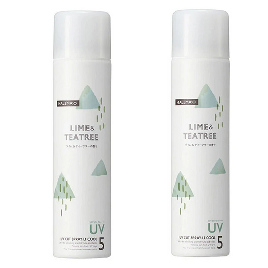 （2本セット）デミ ハレマオ UVカットスプレー LT COOL 80g SPF50+ PA++++ （ライム&ティーツリーの香り） (送料無料)