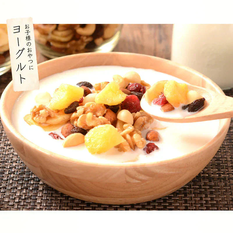 8種のフルーツナッツ 600g ドライフルーツ ミックスナッツ アーモンド カシューナッツ くるみ マカダミアナッツ バナナチップス クランベリー レーズン りんご 食塩不使用 ［送料無料］［ポスト投函］ ※ポスト投函商品の発送は1～2週間前後になります