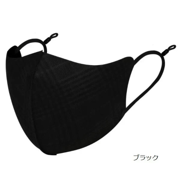 【ランダム色発送】秋冬新作　チェック柄　耳ひも調節可能　防寒/防塵マスク　花粉症対策　 大人用マスク 日焼け防止　洗えるマスク 日本語パッケージ 6色　(3枚セット）