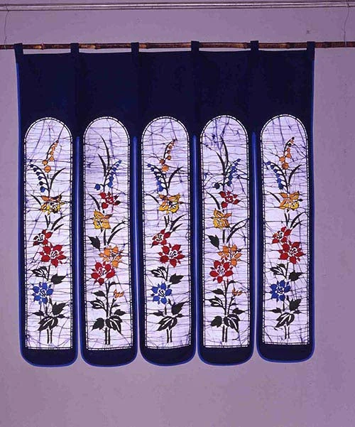 【85×90cm】のれん おしゃれ 玄関 和風 ろうけつ染めのれん 85×45cm ロング 綿100％