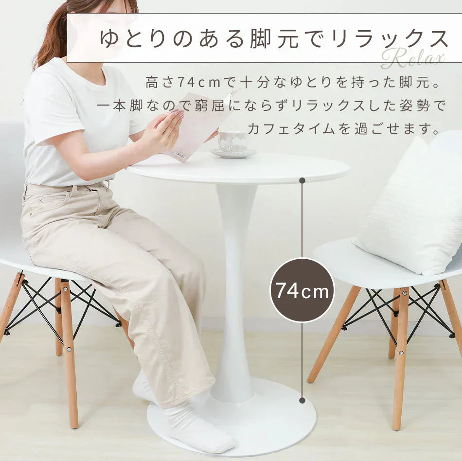 【60㎝】【マーブルホワイト】ダイニングテーブル カフェテーブル 丸 北欧 テーブル おしゃれ カフェ ダイニング テーブル 丸テーブル 円形 コーヒーテーブル 白 ホワイト ナチュラル マーブル 食卓テーブル デザイナーズ モダン リビング 家具 かわいい
