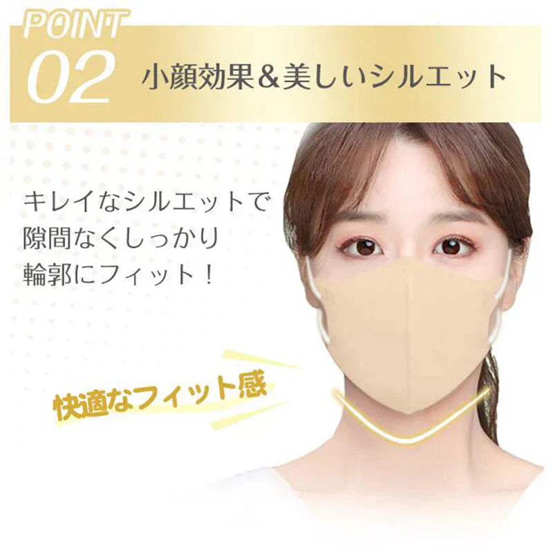 【アイボリー 送料無料】マスク 20枚 立体マスク 3D立体 息がしやすい 3層フィルター 男女兼用 不織布 着用快適 小顔効果 通気性 送料無料