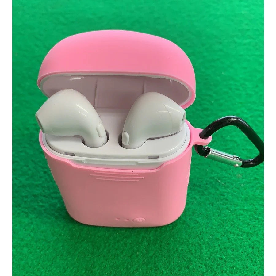 tws i7 ブルー シリコンケース ワイヤレスイヤホン用シリコンカバー 5色バリエーション フック付き