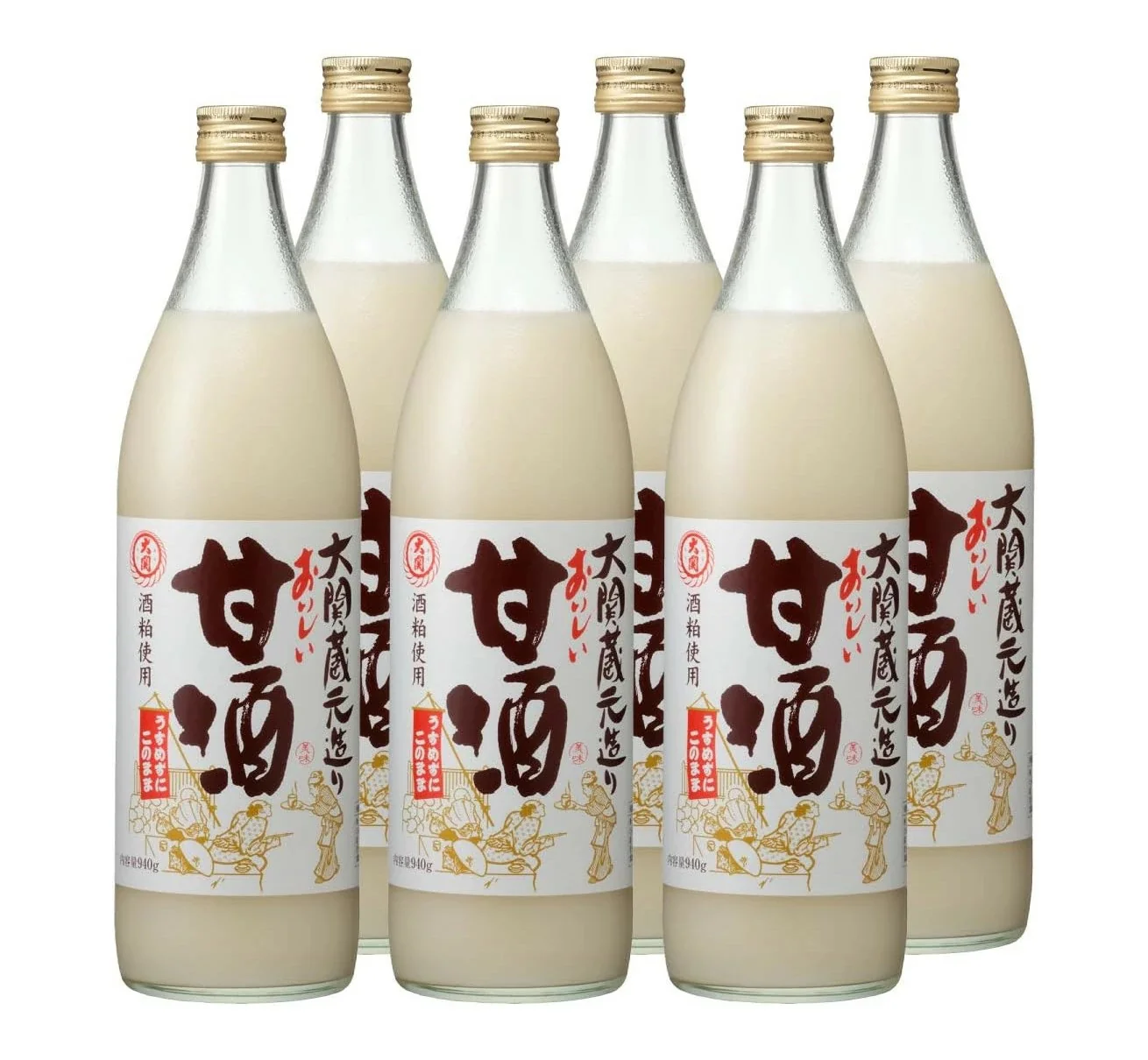 【送料無料】大関 おいしい甘酒 瓶 940ml×6本