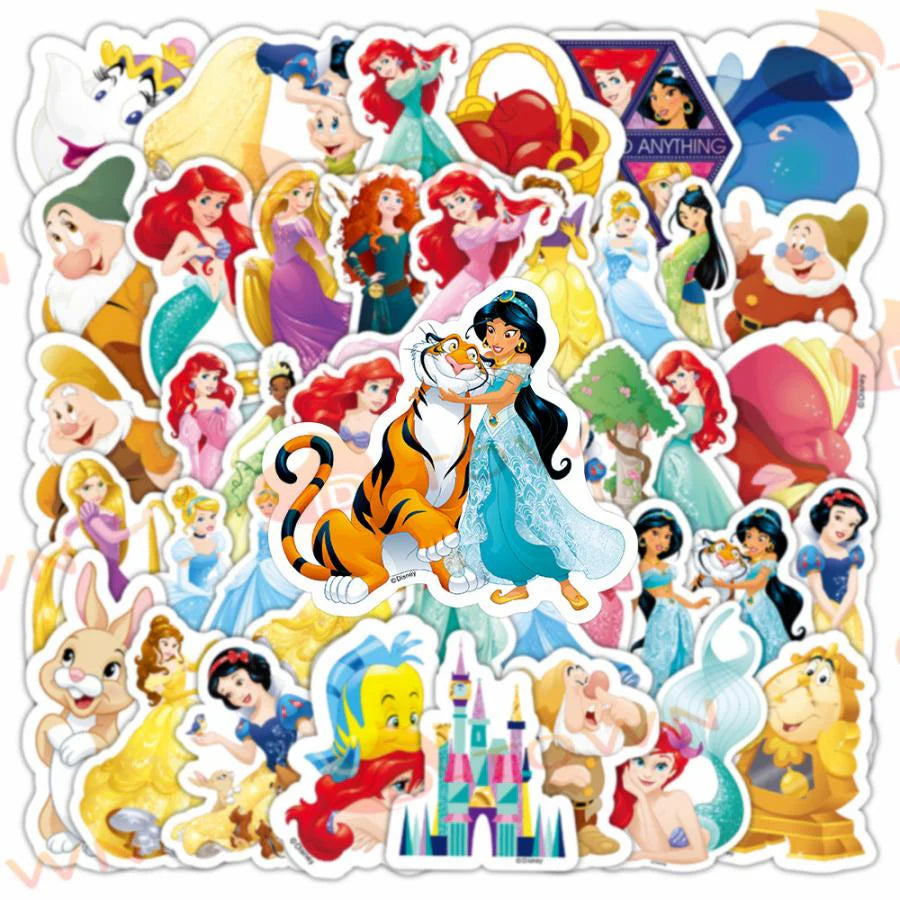 即納 50枚 アニメ シール ディズニー アナと雪の女王 可愛い おしゃれ DIYステッカー スーツケースステッカー スノーボード スーツケース ギター 車 バイク s117c