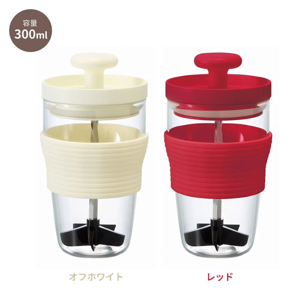 HARIO フルーツスムージーメーカー（HDJ-L）オフホワイト◆ ハリオ ジューサー スムージー 離乳食 耐熱ガラス 日本製 パーソナルタイプ ハンディージューサー フレッシュジュース 果物 果肉お料理 道具 キッチン おしゃれ 簡単 アウトドア レジャー キャンプ