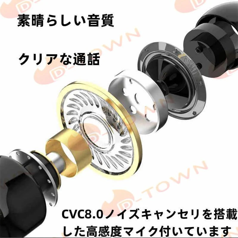 当日発送 Bluetooth ワイヤレスイヤホン 片耳 超軽量 耳掛け型 イヤホン 右耳用 ハンズフリー通話 マイク内蔵 iPhone/Android適用 s010A(ブラック)
