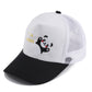 キャップ 帽子 黒白パンダ キッズ 子供 ハット 女の子 男の子 日よけ 安い 紫外線カット UVカット 通園 通学 メッシュ マジックテープ止め 通気 外出 スポーツ 52 54 56cm