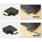 90° 角度変換アダプタ HDMI端子対応 2個セット L字型 左右各1個入 オス⇔メス 1080P対応 ケーブル整理用