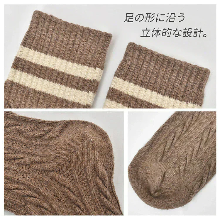 【各色1枚3足セット】 靴下 冷え対策 3色組 ウール 毛混 ナイロン 冷え対策 ソックス ルームソックス おしゃれ シンプル かわいい レディース