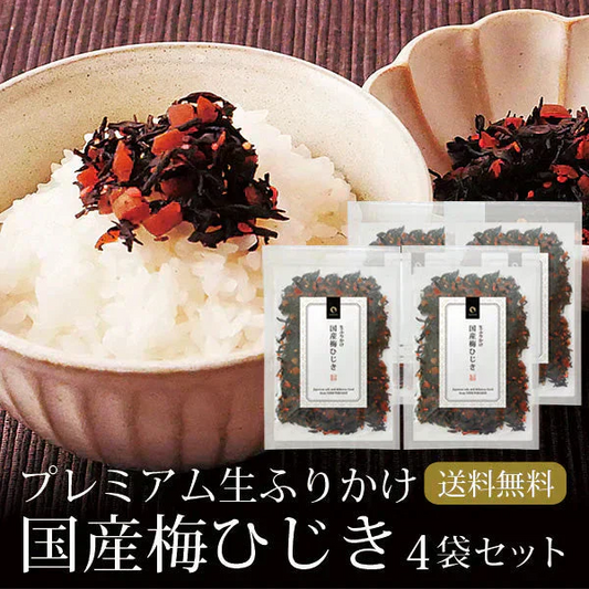 【4個セット】日本橋いなば園 国産梅ひじきふりかけ 70g ネコポス メール便送料無料
