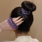 (オレンジ)ヘアゴム6点セット スプリングヘアゴム ブレス まとめ髪 プチプラ ヘアアクセサリー 痛くない からまない