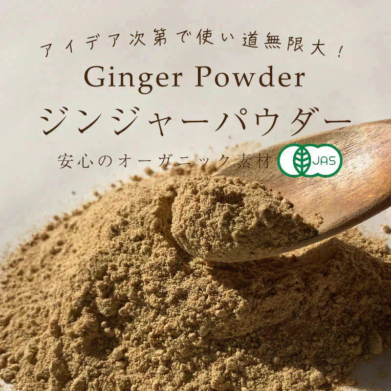 生姜パウダー ジンジャーパウダー オーガニック 生姜 有機 ジンジャー しょうが 粉末 パウダー 100g スパイス 有機JAS スリランカ セイロン ジンジャーエール 生姜ドリンク 香辛料 無添加 温活 冷え ダイエット 健康