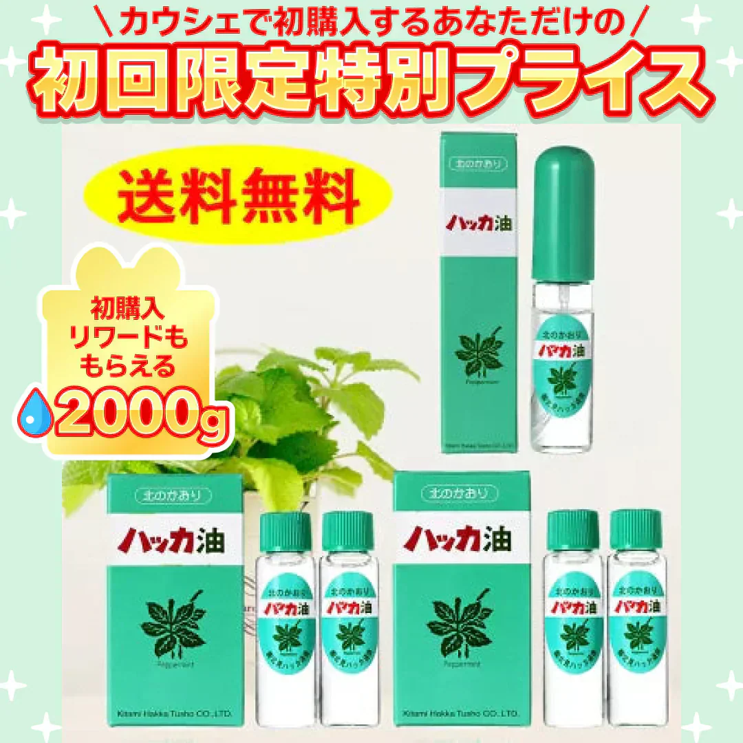ハッカ油 お得セット (本体11.5ml×1箱、詰替え11.5ml×2本入×2箱) マスク スプレー 消臭 北見通商 口臭 予防 虫よけ ダイエット お風呂 紅茶 夏 海 プール アロマ ミント コロナ【ご新規さん限定商品】