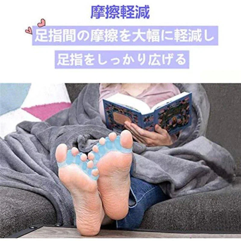 足指サポーター 外反母趾サポーター 足指セパレーター フットネイルに最適 足指ストレッチ 内反小趾 対策 2枚セット w421A(ホワイト)