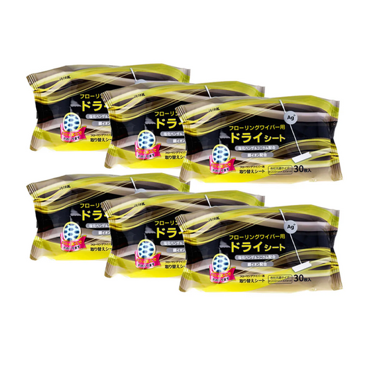 iiもの本舗 フローリングワイパー用ドライシート 無香料 各社共通サイズ 30枚 6個入り X6パック