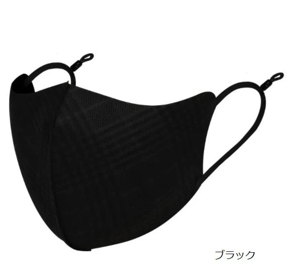 【ランダム発送】チェック柄　耳ひも調節可能　防寒/防塵マスク　花粉症対策　 大人用マスク 日焼け防止　洗えるマスク 日本語パッケージ 6色　(1枚）