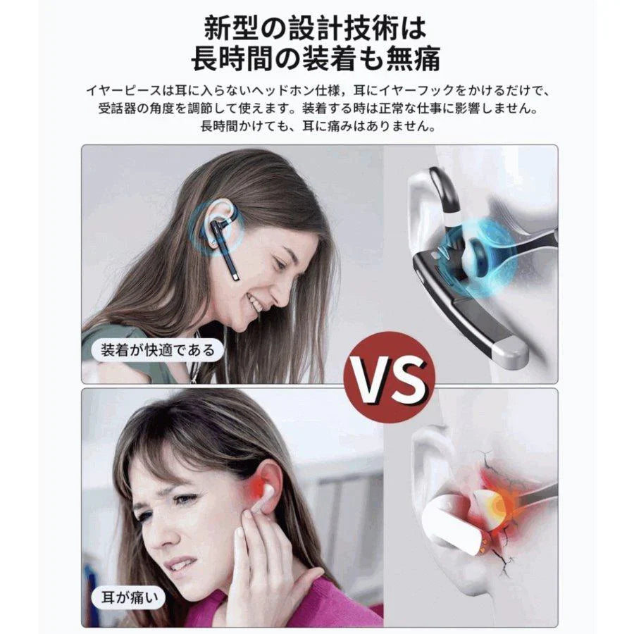 即納 進化型 Bluetooth5.0ヘッドセット Bluetoothイヤホン ワイヤレスイヤホン 10時間連続使用 ミュート SIRI機能搭載 ハンズフリー通話マイク内蔵