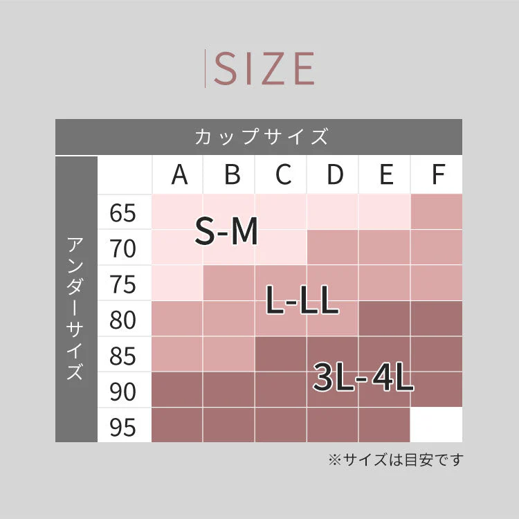 【チャコール/S-M】 ナイトブラ 《ラクブラ24 セルフィーネ 》 ノンワイヤー ブラ ブラジャー 大きいサイズ 育乳ブラ スポーツブラ スポブラ ブラトップ かわいい 谷間 小胸 ノーワイヤー ワイヤレス ホック ストラップ 調整 / Premina プレミーナ