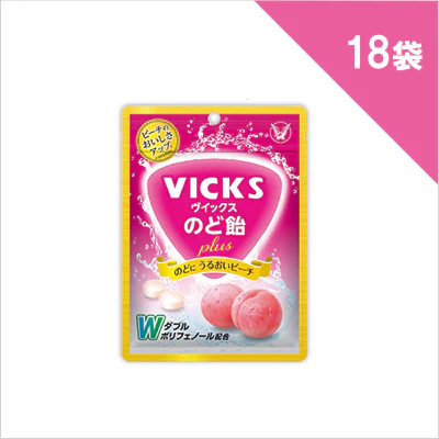ヴイックスのど飴プラス ピーチ 18袋