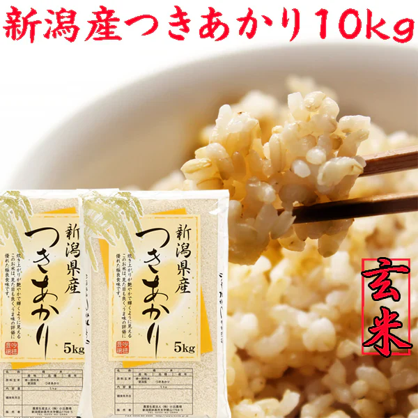 玄米 10kg 米 玄米 新潟産 つきあかり 米 玄米 10kg (5kg×2袋) 新潟米 ポイント消費 米１０キロ つきあかり 玄米10kg 安い米 10kg 農家直送