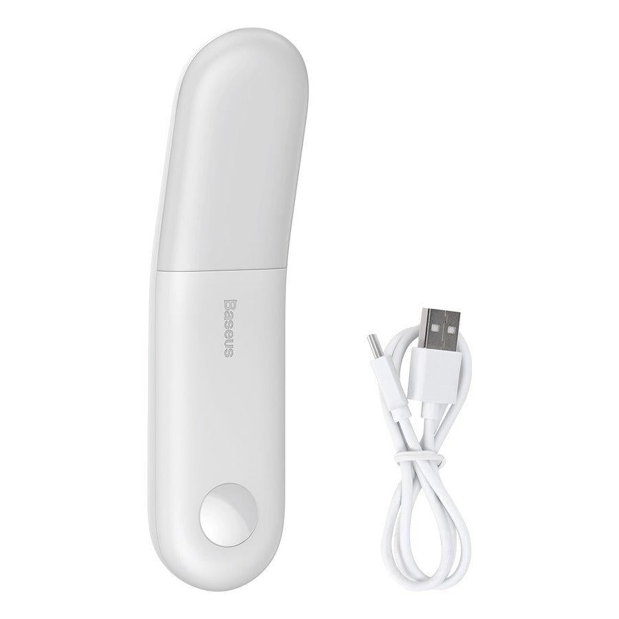 当日発送 LED人感センサーライト USB充電式 Baseus 調整可能 明暗センサー 省エネ 両面テープ 階段 台所の手元灯クロゼット 寝室 玄関 洗面所 車庫 物置 w011A(ライト:ホワイト)