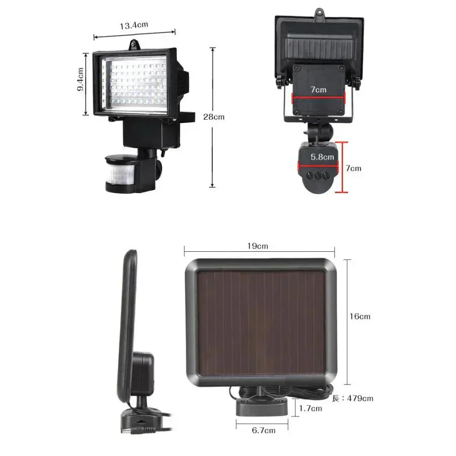 販売終了　ソーラーライト ガーデンライト センサーライト led投光器 人感センサーライト 高輝度 明るい 節電 防犯 玄関灯 作業灯 現場 屋外 太陽光 災害 セキュリティ
