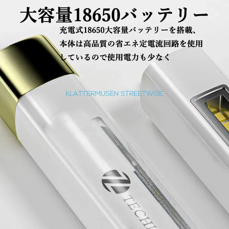 懐中電灯 軽量 超高輝度 USB充電式 4モード点灯 18650リチウム ハンディライト ミニ 防水 防災 夜釣り 自転車 登山 キャンプ 散歩 ランニング w378A (ゴールド)