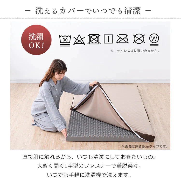 【カートアップNG】アイリスオーヤマ 腰痛対策の高反発マットレス 厚さ4cm 高密度ウレタン35D 硬め147N 復元率