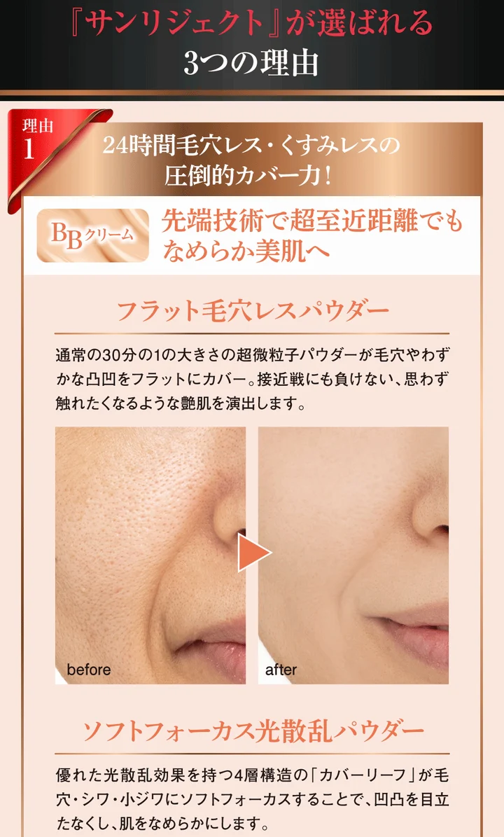 【送料無料 ポスト投函】サンリジェクト UVメイクアップカバーベース パールクレール《３０ｍＬ、強い紫外線でも一日中しっかりと徹底UVカット!、美容成分１０９種、UVコントロール CCクリーム、ＵＶメイクアップモイストベース》