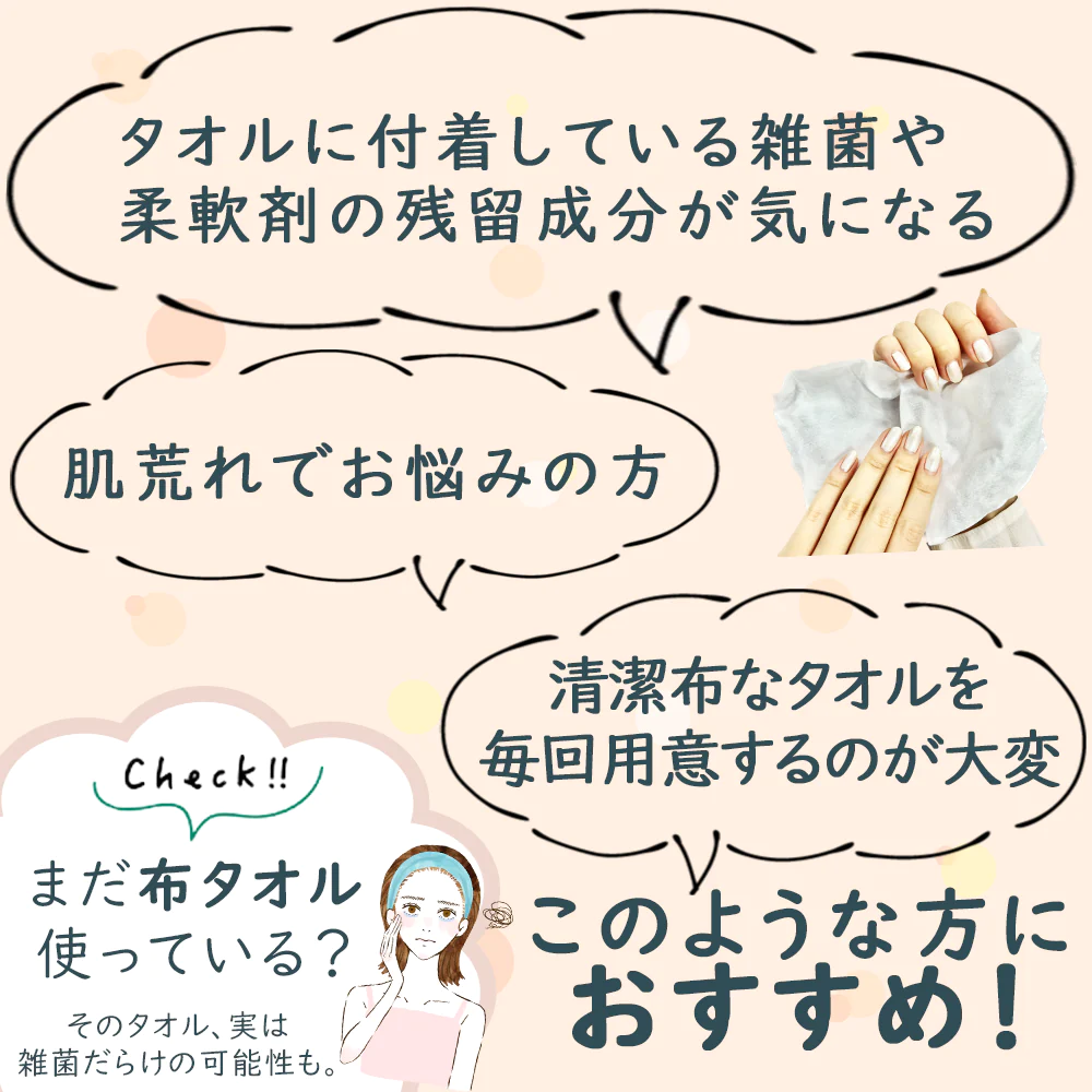 コットン配合クレンジングタオル 使い捨てフェイシャルタオル KAOTTON(カオットン) フルールドゥ［ 100枚入×36パック（3600枚） ］送料無料