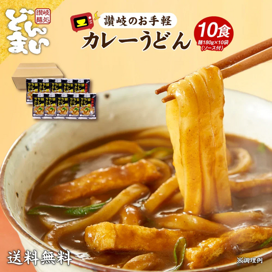 お手軽 讃岐のカレーうどん10食 讃岐うどん 送料無料 （北海道・沖縄+1500円） ご当地セット 産直 福袋 得トクセール 贈答 食品 グルメ 食べ物 プレゼント ギフト ギフトセット お歳暮 御歳暮 歳暮【福袋】