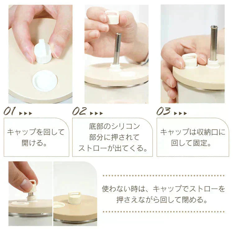 タンブラー 「グラデーション・ピンク」 蓋付き ストロー付き 水筒 600ml 大容量 保温 保冷 こぼれない コーヒーボトル マグボトル ステンレス 真空断熱 持ち運び