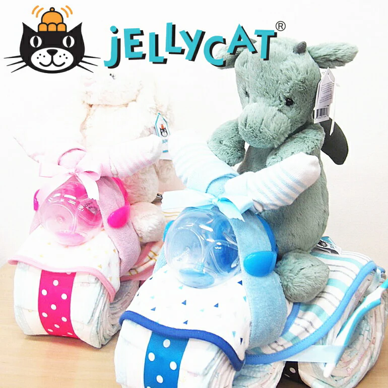 ジェリーキャットおむつバイク【Ｓサイズ/モンキー】ぬいぐるみブランドのジェリーキャットがおむつバイクで新登場！大きなふわふわのぬいぐるみ