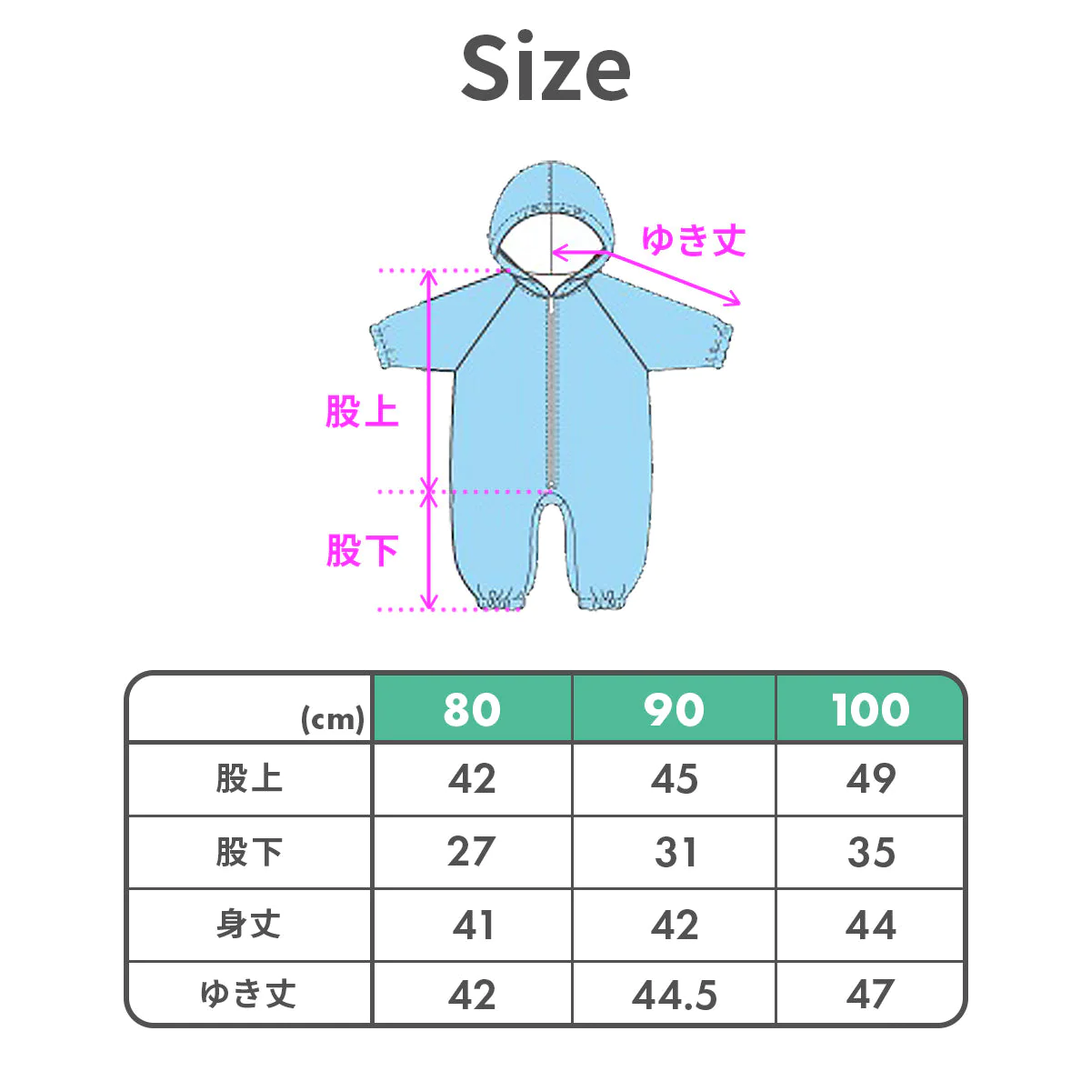 【100サイズxサンカクボーダーブルー】レインコート キッズ プレイウェア 80cm 90cm 100cm レインロンパース 長袖 幼児 子供用 撥水 子供 子ども こども 1歳 2歳 3歳 砂場着 遊び着  雨 上下 つなぎ 前開き 前身ファスナー レインパーカー 女の子 男の子 ロンパース フード 登園 保育園 幼稚園 送料無料
