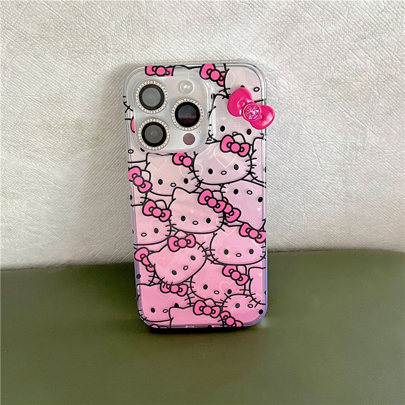 携帯電話ケース iPhone16/iPhone16Pro/iPhone16Pro max ケース hello kitty ソフトiPhone用   xjj2024182(iPhone16Pro用)