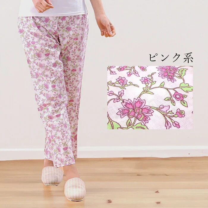 【5Lサイズ】パジャマ パンツのみ 下のみ 3枚組 ステテコ レディース 女性 綿100% M/L/LL/3L/4L/5L 春夏 ゆったり 涼しい ルームウェア 入院 パジャマ