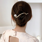 (シルバー)ヘア留め ヘアアクセサリー クロスヘアピン髪飾り 上品 パーティー飾り