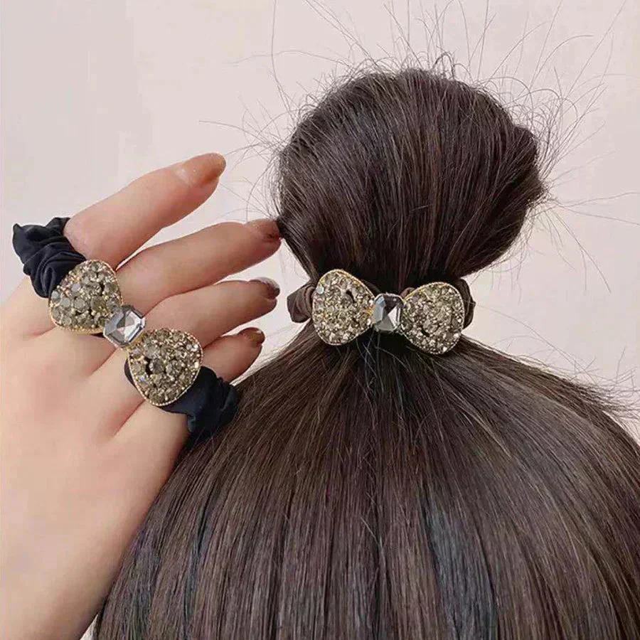 シュシュ ヘアゴム キラキラ ヘアアレンジ 韓国 サテンフリル 髪留め 髪飾り パーティー 二次会 お呼ばれ 結婚式 普段使い 大人 上品 ヘアアクセサリー