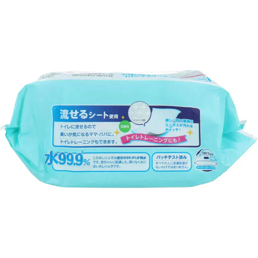 ベビー用おしりふき レック 水99.9％ 流せるおしりふき 60枚X3個入 X8パック