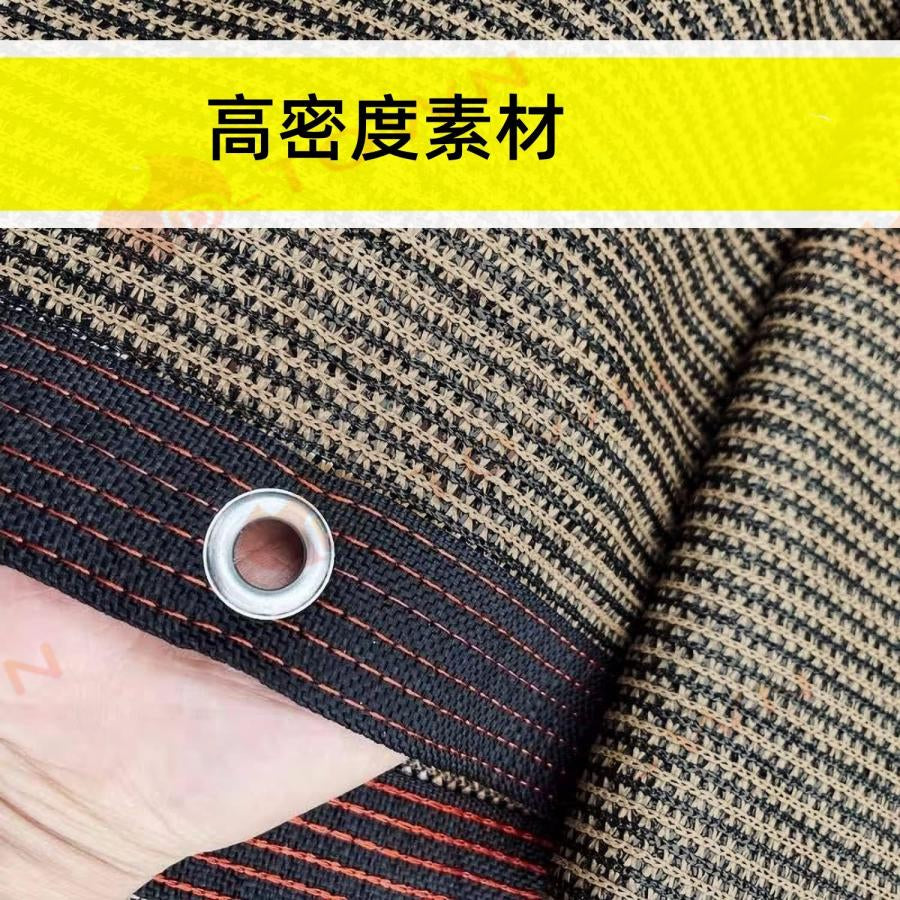 遮光ネット 日除けシェード エッジ強化グロメットシェードクロス 90％遮光率 屋外 ベランダ サンシェード オーニング 3*4m  温室 日焼け止めネット w617E(ブラック)