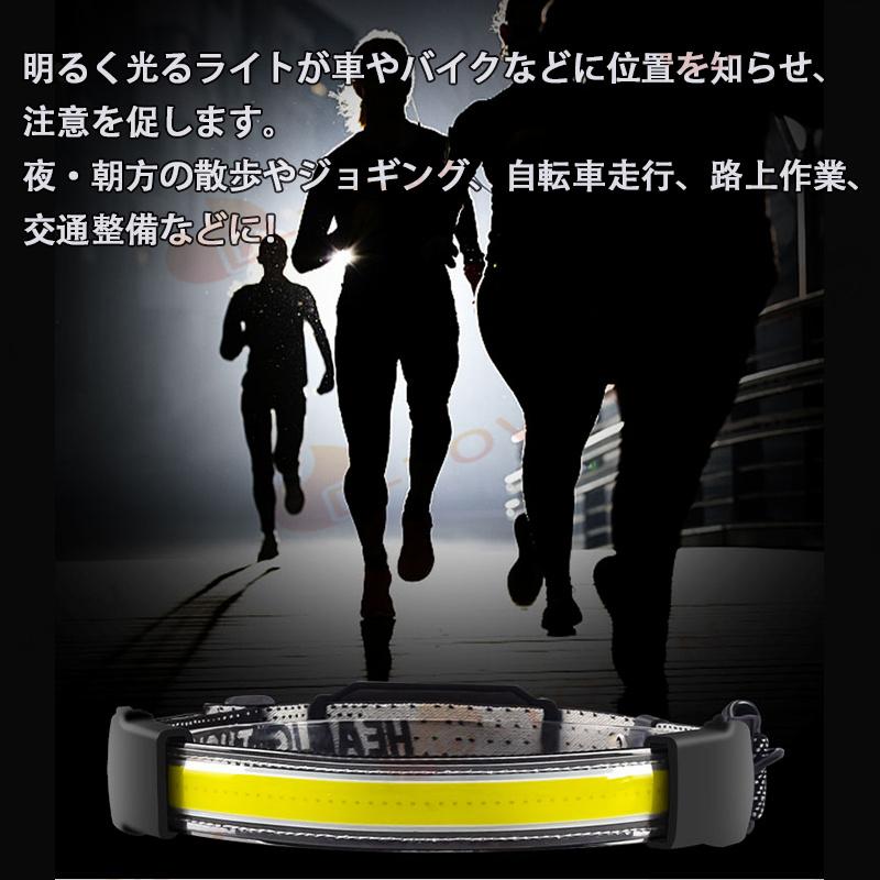 ヘッドライト LED キャップライト 超高輝度 充電式LEDヘッドライトり ジョギング センサー機 w608