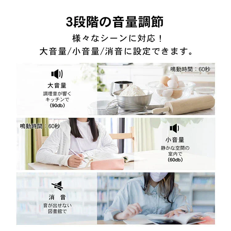 タイマー デジタルタイマー キッチンタイマー 学習タイマー マグネット 壁掛け スタンド