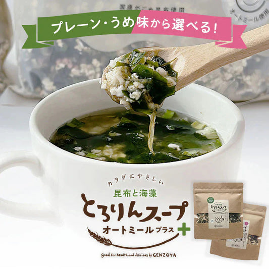 お試しサイズ とろりんスープ昆布と海藻 オートミールプラス［約20杯分］120g×1袋 うめ味