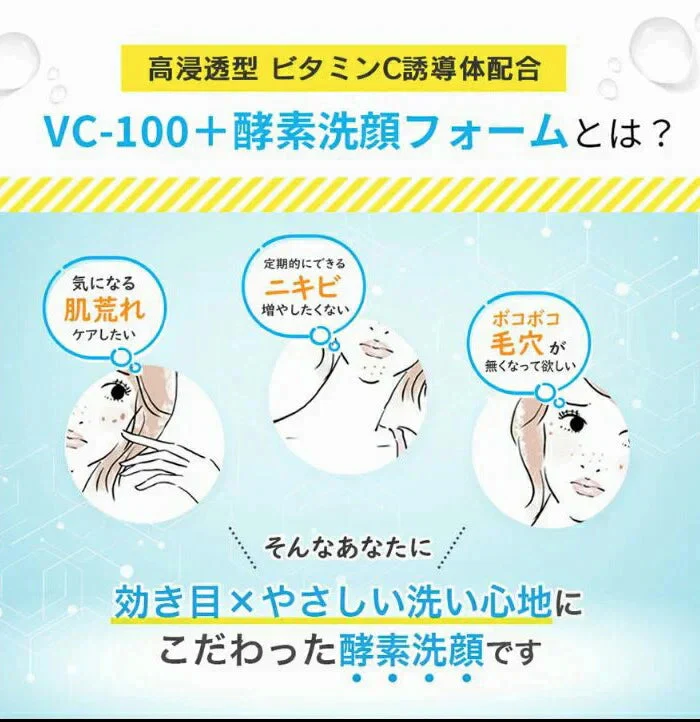 もっちり濃厚泡 ビタミンＣ誘導体配合 毛穴洗顔 角質ケア 角質除去 顔 酵素洗顔フォーム ニキビ 予防 レディース メンズ ビタミンC 40代 50代 30代